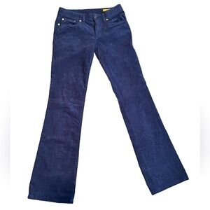 Tory Burch Classic Tory Corduroy Pants Size 24 Blue